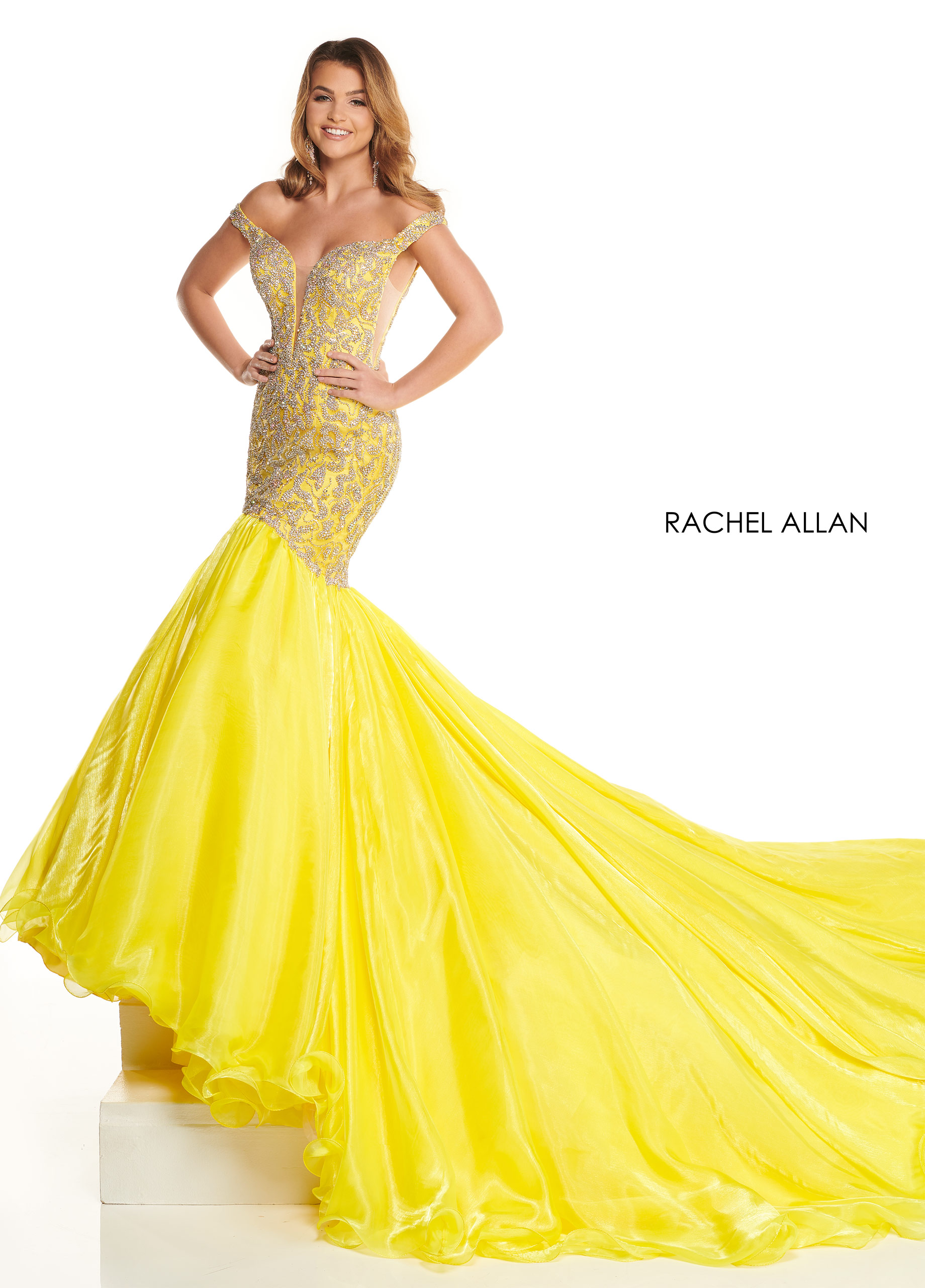 Rachel Allan Prom Dress Yellow